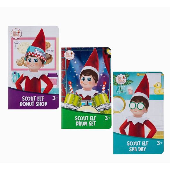 New Elf On The Shelf Elves At Play Pop-Ups Scenes- Drums & More  3 Scenes - Picture 5 of 5